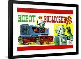 Robot Bulldozer-null-Framed Art Print