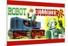 Robot Bulldozer-null-Mounted Art Print