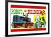 Robot Bulldozer-null-Framed Premium Giclee Print
