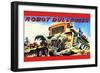 Robot Bulldozer-null-Framed Art Print