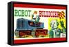 Robot Bulldozer-null-Framed Stretched Canvas