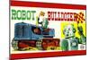 Robot Bulldozer-null-Mounted Premium Giclee Print