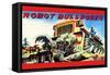 Robot Bulldozer-null-Framed Stretched Canvas