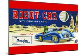 Robot Car with Firing Gun and Noise-null-Mounted Art Print