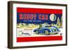 Robot Car with Firing Gun and Noise-null-Framed Art Print