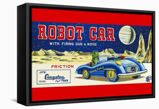 Robot Car with Firing Gun and Noise-null-Framed Stretched Canvas