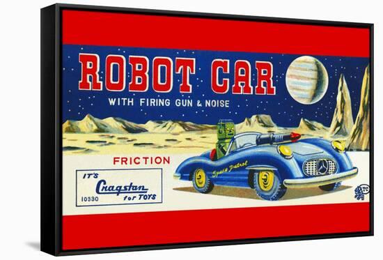 Robot Car with Firing Gun and Noise-null-Framed Stretched Canvas