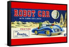 Robot Car with Firing Gun and Noise-null-Framed Stretched Canvas