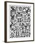 Robot Crowd-Roseanne Jones-Framed Giclee Print