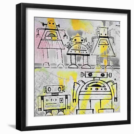 Robot Family-Roseanne Jones-Framed Giclee Print