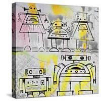 Robot Family-Roseanne Jones-Stretched Canvas