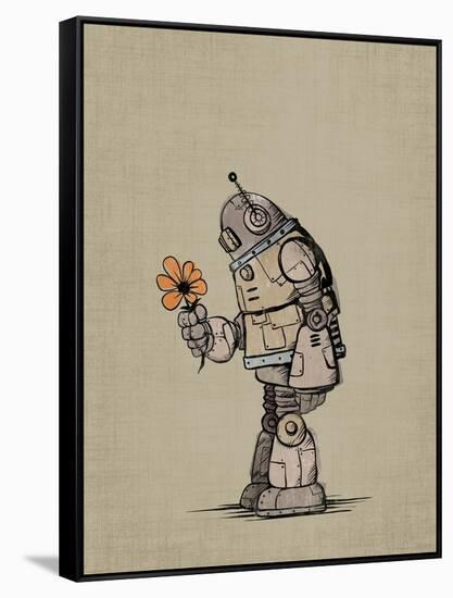 Robot Flower-Michael Murdock-Framed Stretched Canvas