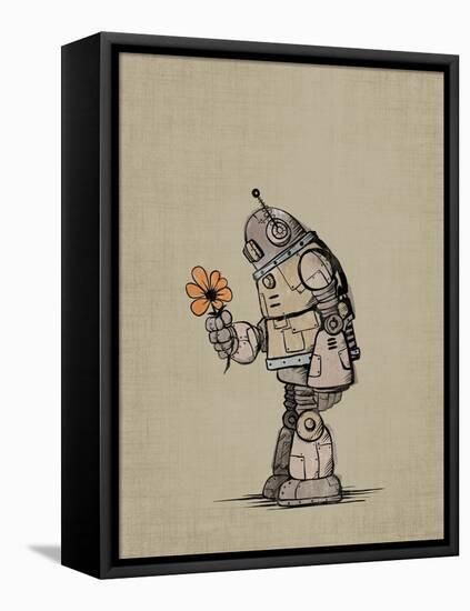 Robot Flower-Michael Murdock-Framed Stretched Canvas