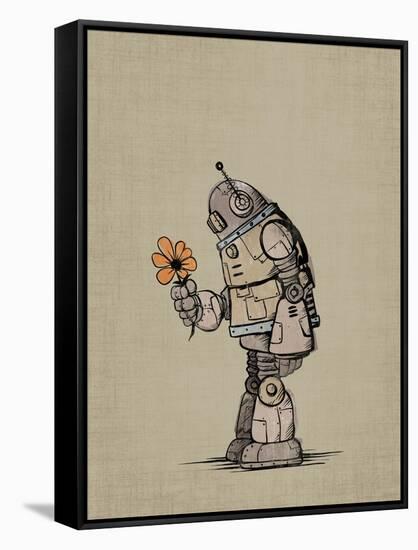 Robot Flower-Michael Murdock-Framed Stretched Canvas