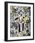 Robot Graffiti Color-Roseanne Jones-Framed Giclee Print