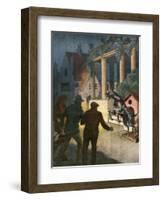 Robot Guard Dog Deters Burglars-Alfredo Ortelli-Framed Art Print