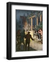 Robot Guard Dog Deters Burglars-Alfredo Ortelli-Framed Art Print