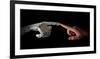 Robot & Human Fingers Touching-null-Framed Art Print