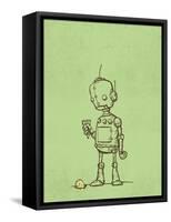 Robot Icecream-Michael Murdock-Framed Stretched Canvas