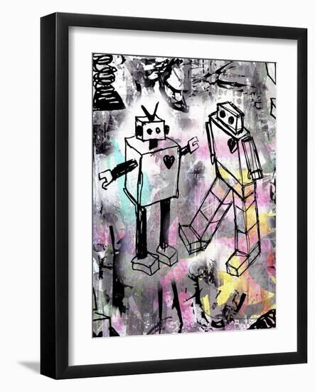 Robot Love Color-Roseanne Jones-Framed Giclee Print