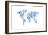 Robot Map of the World Map-Michael Tompsett-Framed Premium Giclee Print