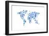 Robot Map of the World Map-Michael Tompsett-Framed Premium Giclee Print