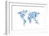 Robot Map of the World Map-Michael Tompsett-Framed Premium Giclee Print