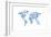 Robot Map of the World Map-Michael Tompsett-Framed Premium Giclee Print