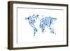 Robot Map of the World Map-Michael Tompsett-Framed Art Print