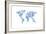 Robot Map of the World Map-Michael Tompsett-Framed Art Print