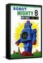 Robot Mighty 8 with Magic Color-null-Framed Stretched Canvas