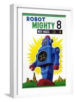 Robot Mighty 8 with Magic Color-null-Framed Art Print