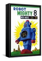 Robot Mighty 8 with Magic Color-null-Framed Stretched Canvas