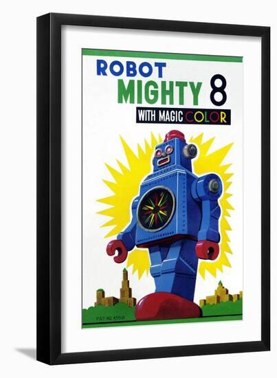 Robot Mighty 8 with Magic Color-null-Framed Art Print