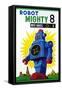 Robot Mighty 8 with Magic Color-null-Framed Stretched Canvas