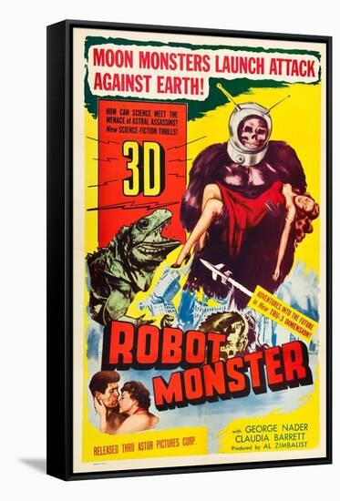 Robot Monster, George Nader, Claudia Barrett, 1953-null-Framed Stretched Canvas