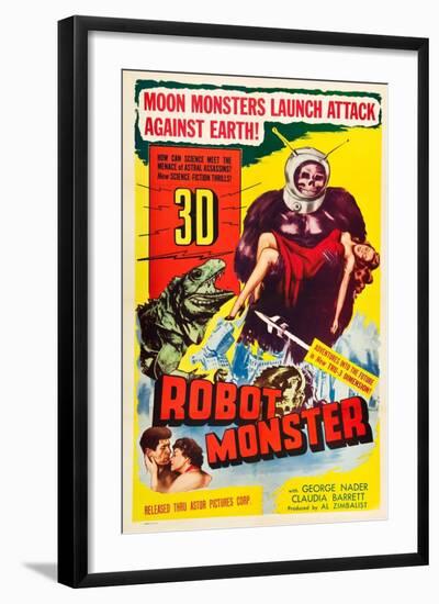 Robot Monster, George Nader, Claudia Barrett, 1953-null-Framed Art Print