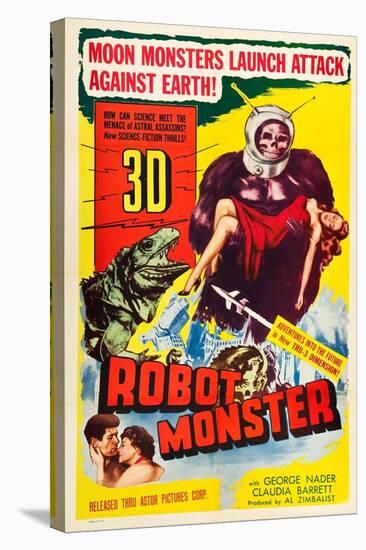 Robot Monster, George Nader, Claudia Barrett, 1953-null-Stretched Canvas