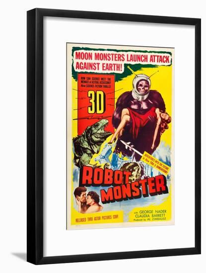 Robot Monster, George Nader, Claudia Barrett, 1953-null-Framed Art Print