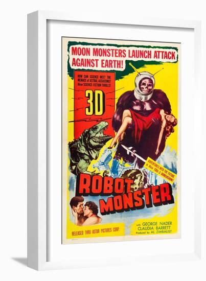 Robot Monster, George Nader, Claudia Barrett, 1953-null-Framed Art Print