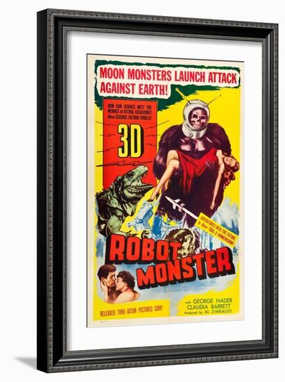 Robot Monster, George Nader, Claudia Barrett, 1953-null-Framed Art Print