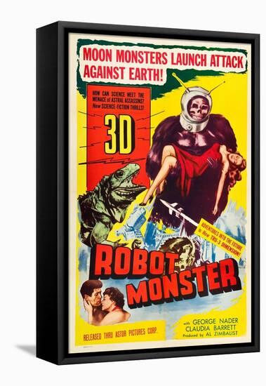 Robot Monster, George Nader, Claudia Barrett, 1953-null-Framed Stretched Canvas