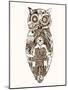 Robot Owl.-RYGER-Mounted Art Print