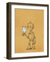 Robot Owl-Michael Murdock-Framed Giclee Print