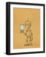 Robot Owl-Michael Murdock-Framed Giclee Print