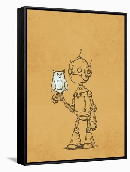 Robot Owl-Michael Murdock-Framed Stretched Canvas