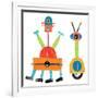 Robot Party Element VII-Melissa Averinos-Framed Premium Giclee Print