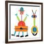 Robot Party Element VII-Melissa Averinos-Framed Premium Giclee Print