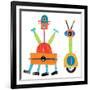 Robot Party Element VII-Melissa Averinos-Framed Premium Giclee Print