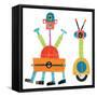 Robot Party Element VII-Melissa Averinos-Framed Stretched Canvas